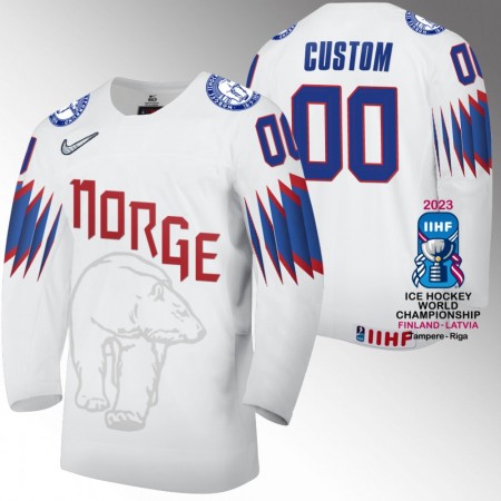 Norge tröja Customized IIHF World Championship 2023 Vit - NHL Tröjor Herr Norge tröja Customized IIHF World Championship 2023 Vit - NHL Tröjor Herr